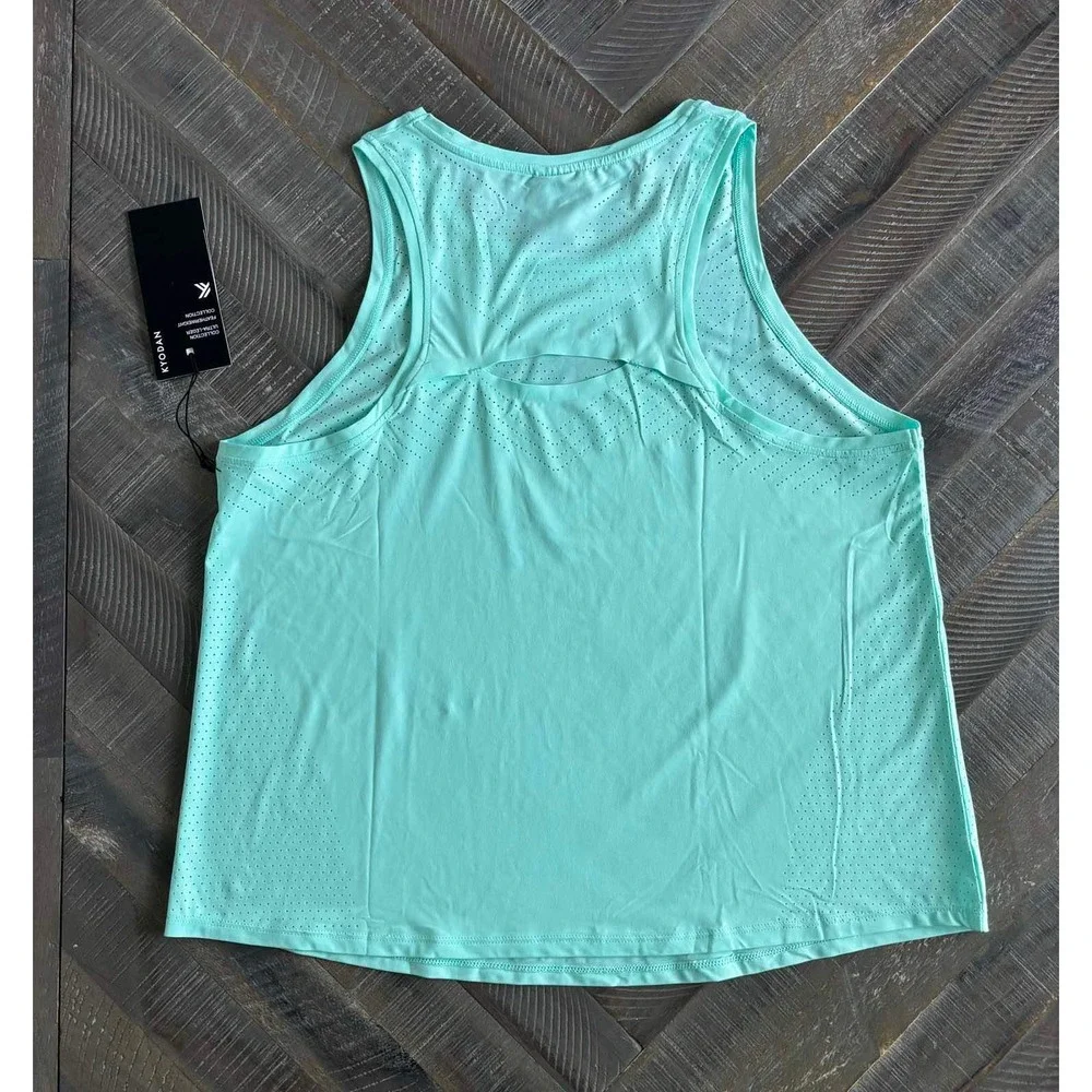 Kyodan Mint Green Tank Top Keyhole Back Size Medium SWT230-JMT NEW - Picture 5 of 5